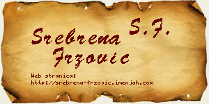 Srebrena Fržović vizit kartica